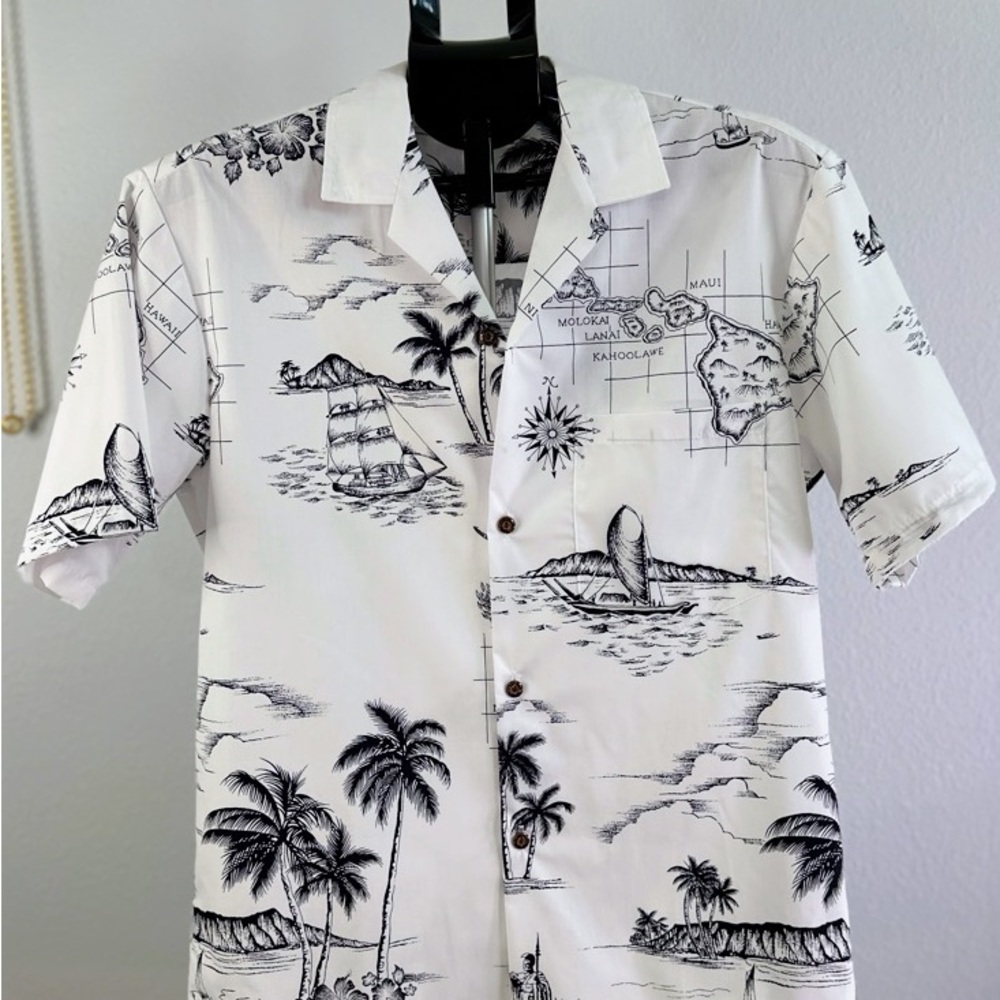 Tropical Print‎ Casual Button Down Shirt